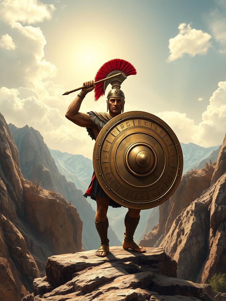 Spartano in Difesa — a card from Eroi dell'Antica Grecia
