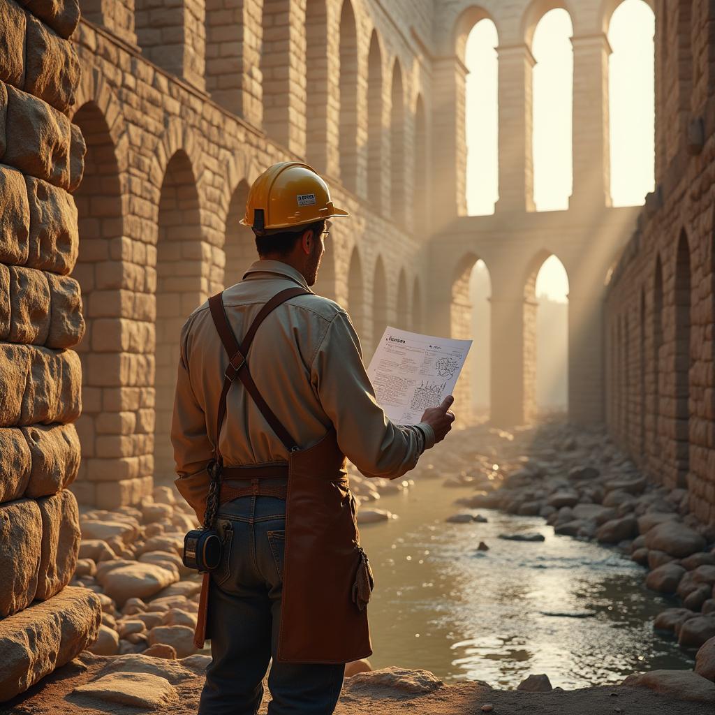 Site Foreman — a card from Rome: aqueducts and construction