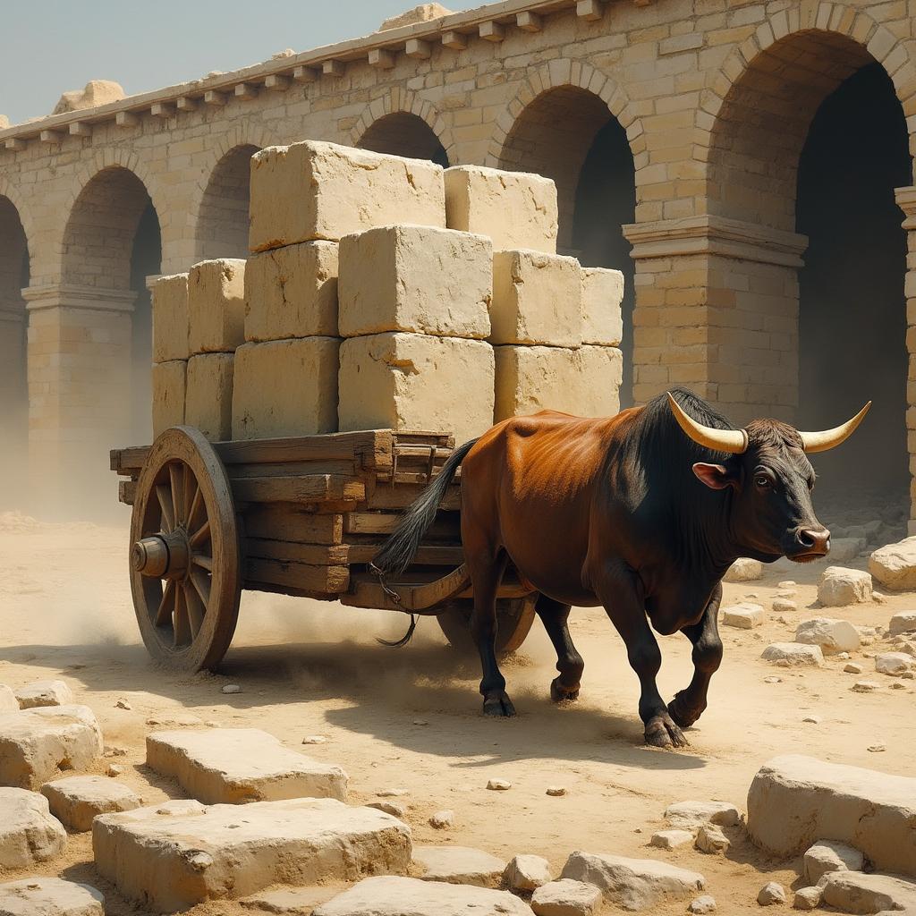 Supply Cart — a card from Rome: aqueducts and construction