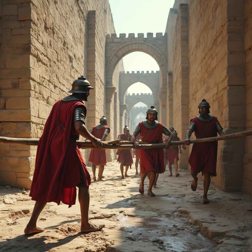 Legionary Workgang — a card from Rome: aqueducts and construction