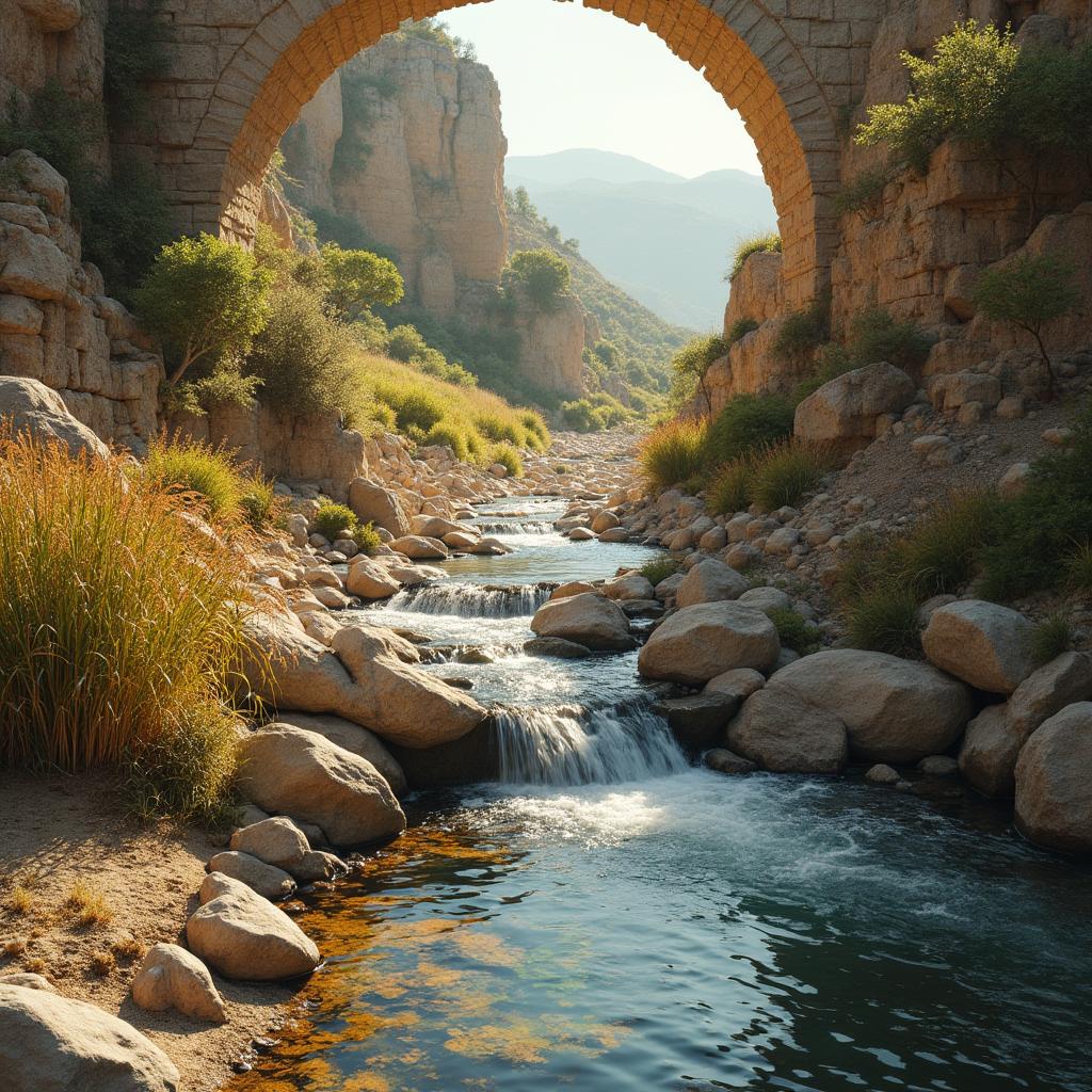 Water Diversion — a card from Rome: aqueducts and construction