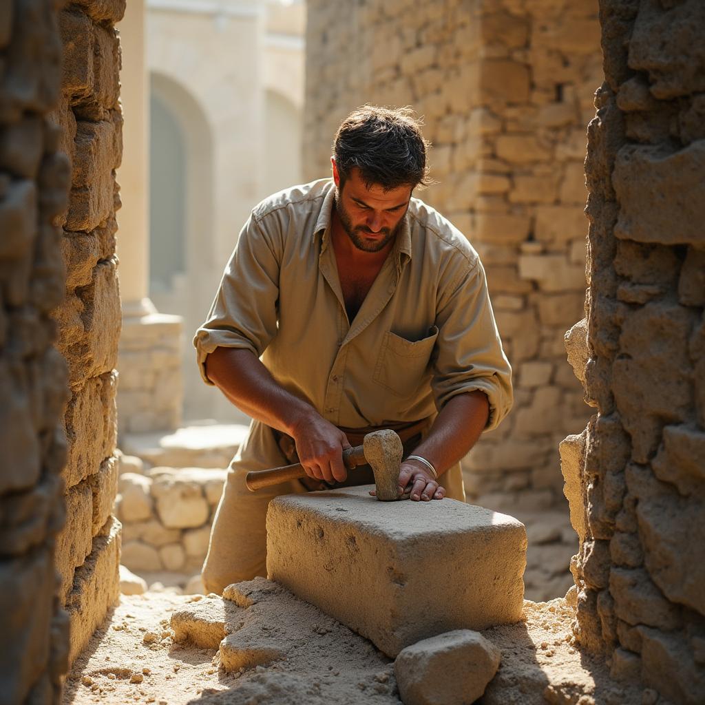 Stone Mason — a card from Rome: aqueducts and construction
