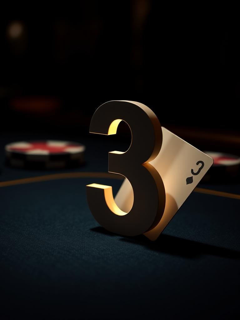 Numbered Three — a card from Poker Cards