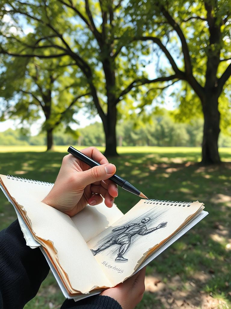 Sketching Hand — a card from Impressionist Painters