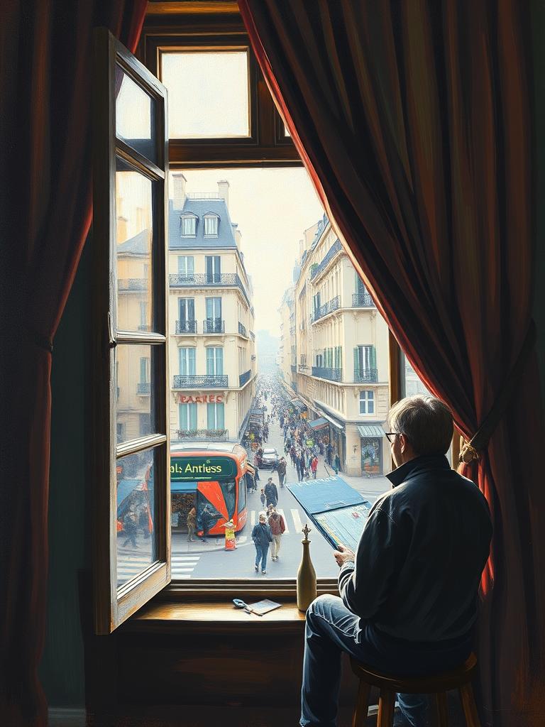 Parisian Window — a card from Impressionist Painters
