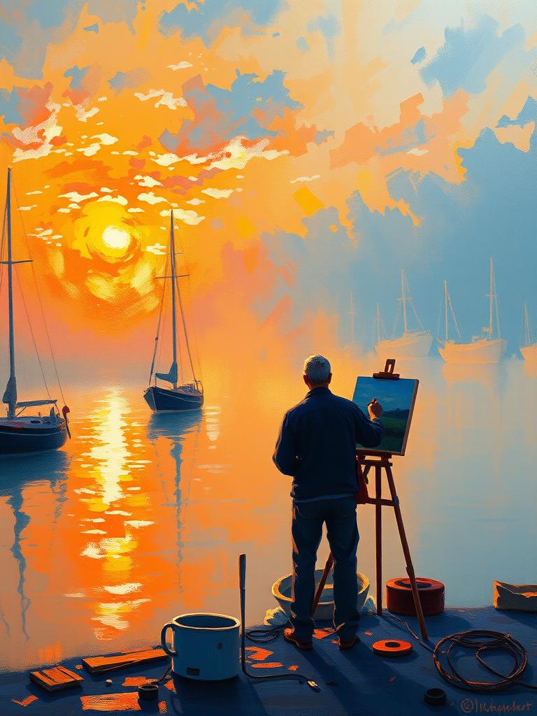 Impression, Sunrise — a card from Impressionist Painters