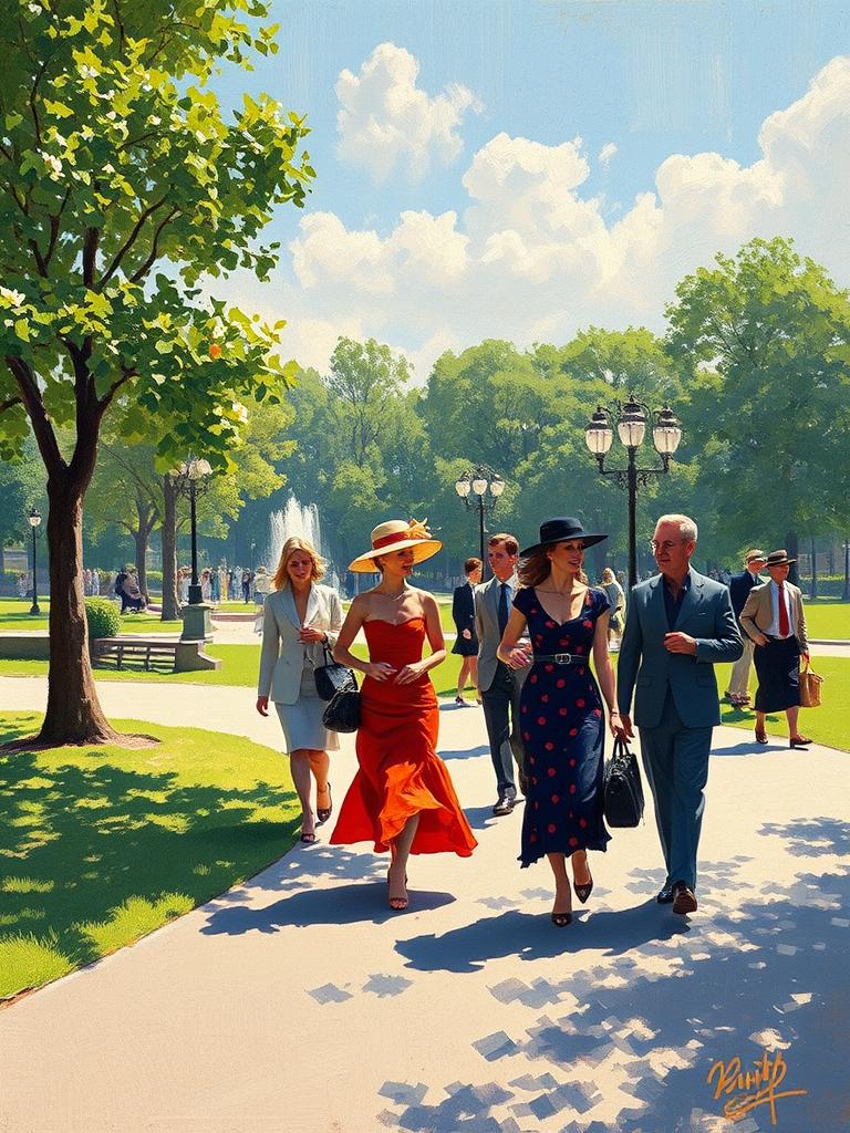 A Sunday Afternoon — a card from Impressionist Painters