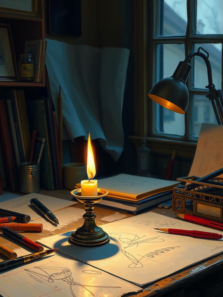 Flickering Candle — a card from Impressionist Painters
