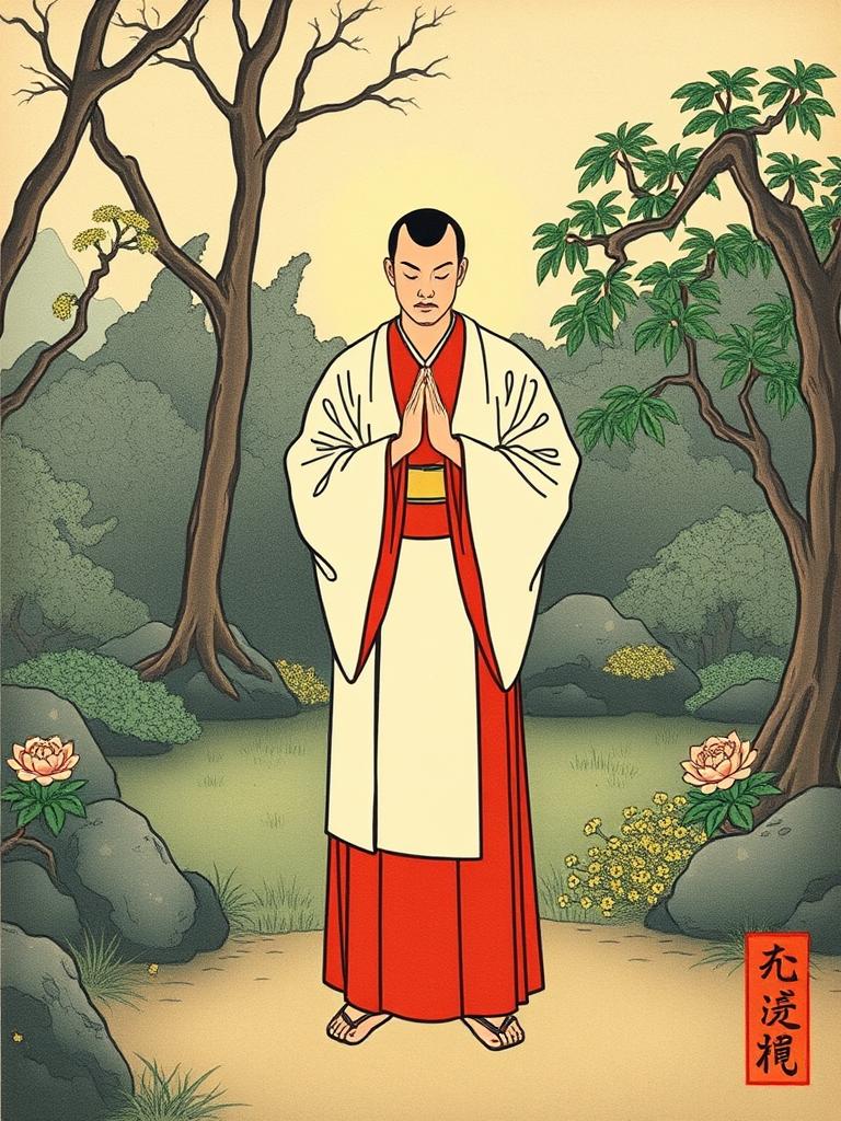 Shinto Priest — a card from Japanese Mythology