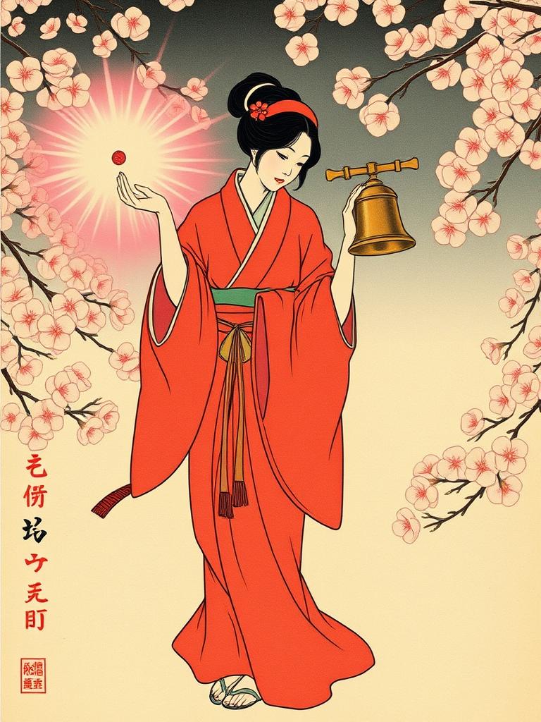 Shrine Maiden — a card from Japanese Mythology