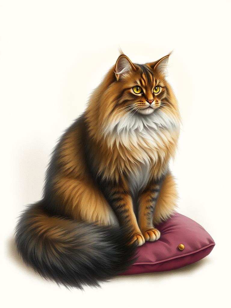 Gatto a Pelo Lungo — a card from Razze di Gatti